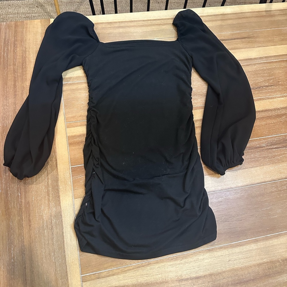Black Long Sleeve Bodycon Dress